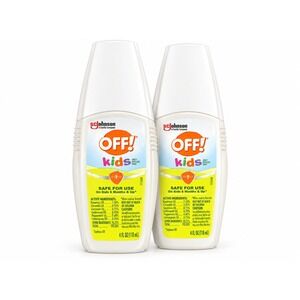 New. OFF! Kids DEET Free Insect Repellent Pump Spray 4 oz Lot of 2 Mosquito Bug